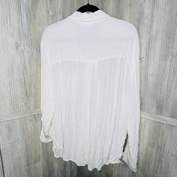 Jane + Delancey White Textured Long Sleeve Blouse - Picture 6 of 7